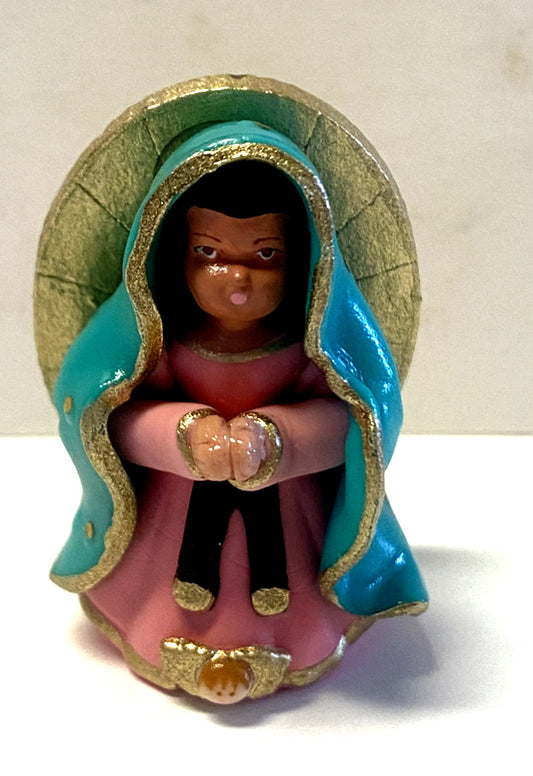 Our Lady of Guadalupe Miniature 1.50" H Statue, New from Colombia #L042 - Bob and Penny Lord