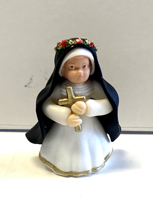 Saint Rose of Lima Miniature 1.75"  Statue, New from Colombia #054