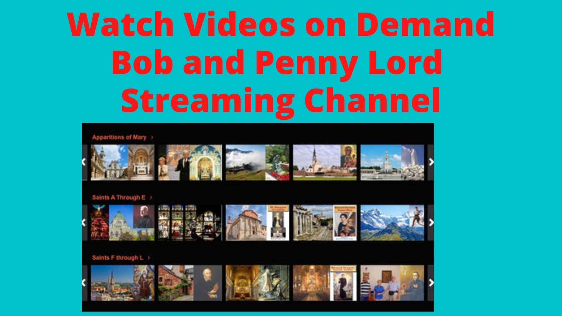 Quarterly Subscription to Bob and Penny Lord TV Channel - Bob and Penny Lord