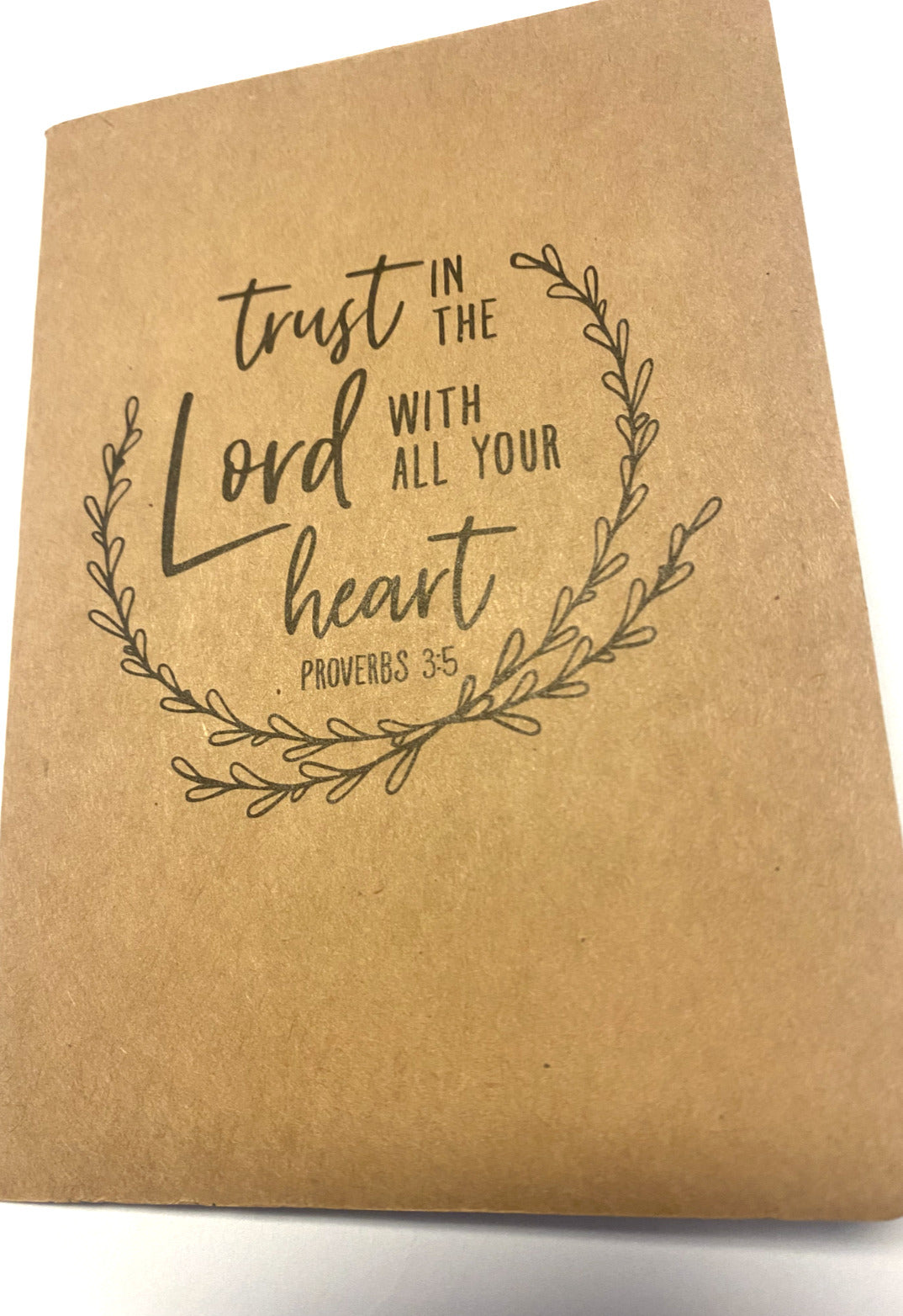 "Trust in the Lord" Kraft  5.75" Notebook, New - Bob and Penny Lord