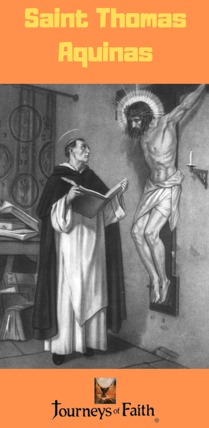 Jesus speaks to Saint Thomas Aquinas from the Crucifix