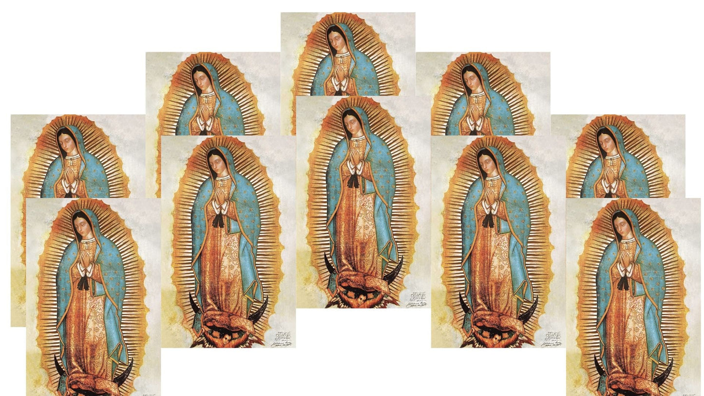 Our Lady of Guadalupe words to Juan Diego Prayer Cards Laminated