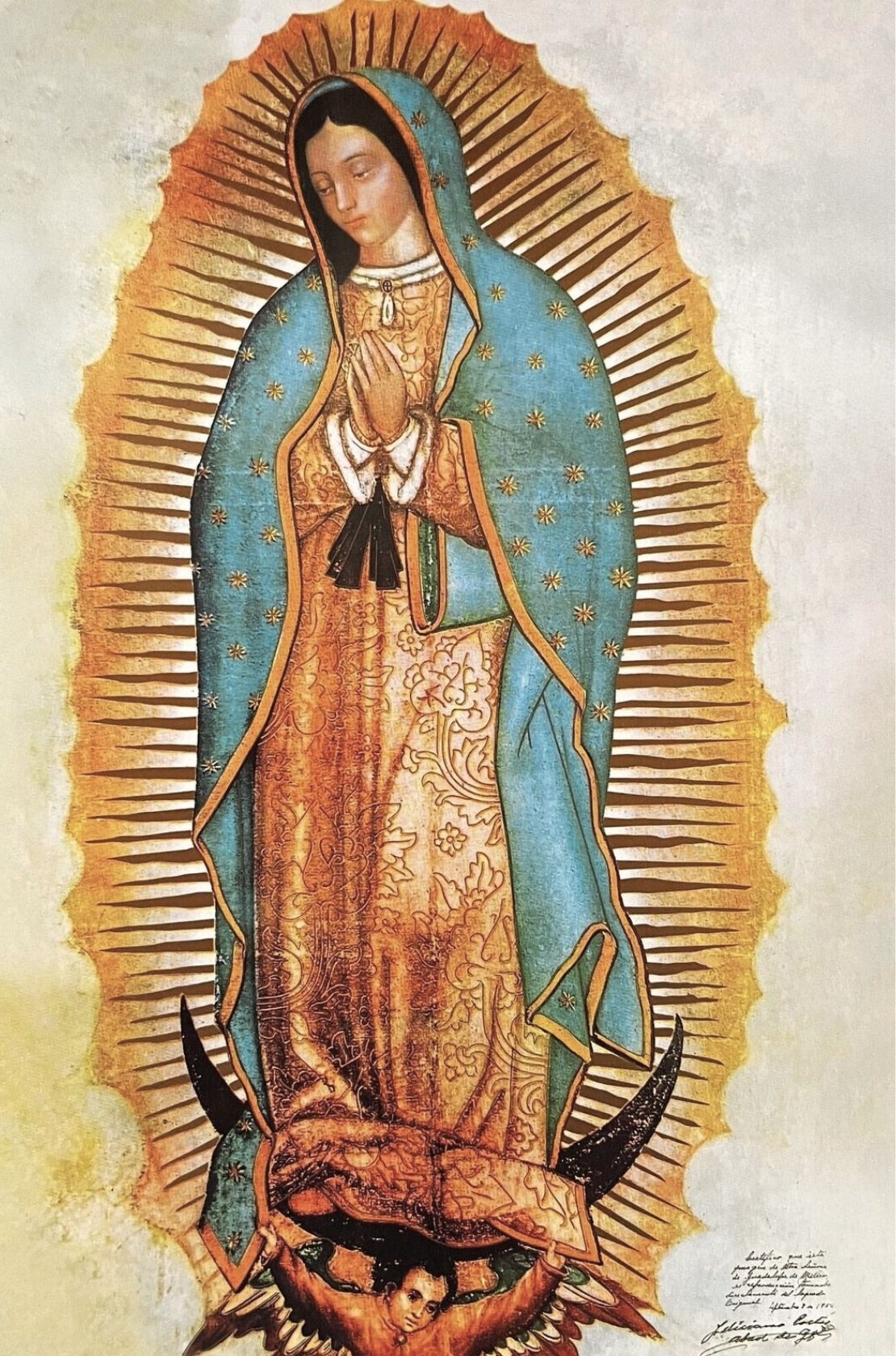 Our Lady of Guadalupe words to Juan Diego Prayer Cards Laminated - Bob and Penny Lord