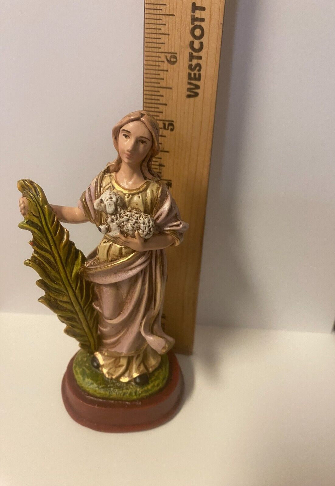 Saint Agnes 5.5" Statue, New From Colombia