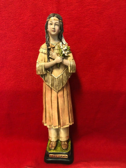 Saint Kateri Tekakwitha Statue 16" New From Colombia - Bob and Penny Lord