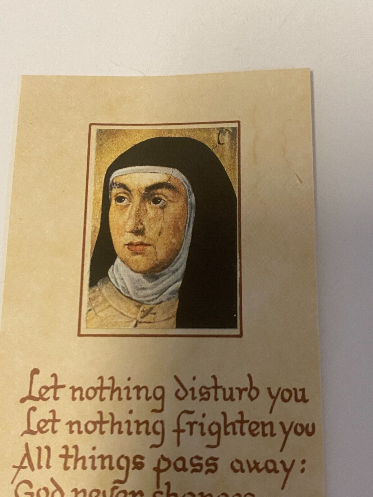Saint Teresa of Avila Prayer Card/ 3rd Class Relic ( Image 3), New from Spain - Bob and Penny Lord