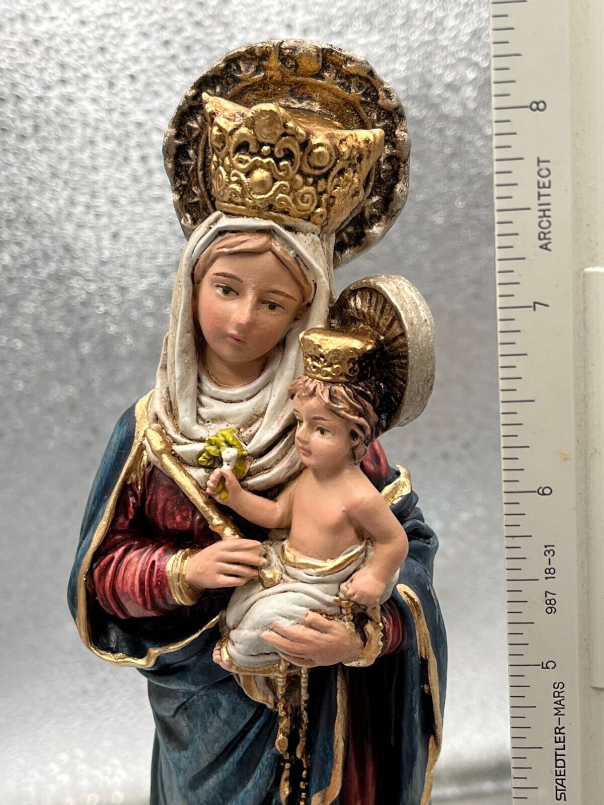 Our Lady of the Rosary Statue, 8.5" New - Bob and Penny Lord