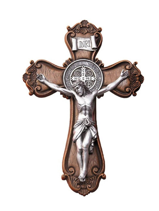 Saint Benedict Ornate 10.25" Crucifix,  New #AB-203 - Bob and Penny Lord