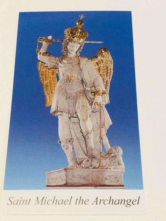 Saint Michael The Archangel "Traditional Prayer " Card, New from Italy - Bob and Penny Lord