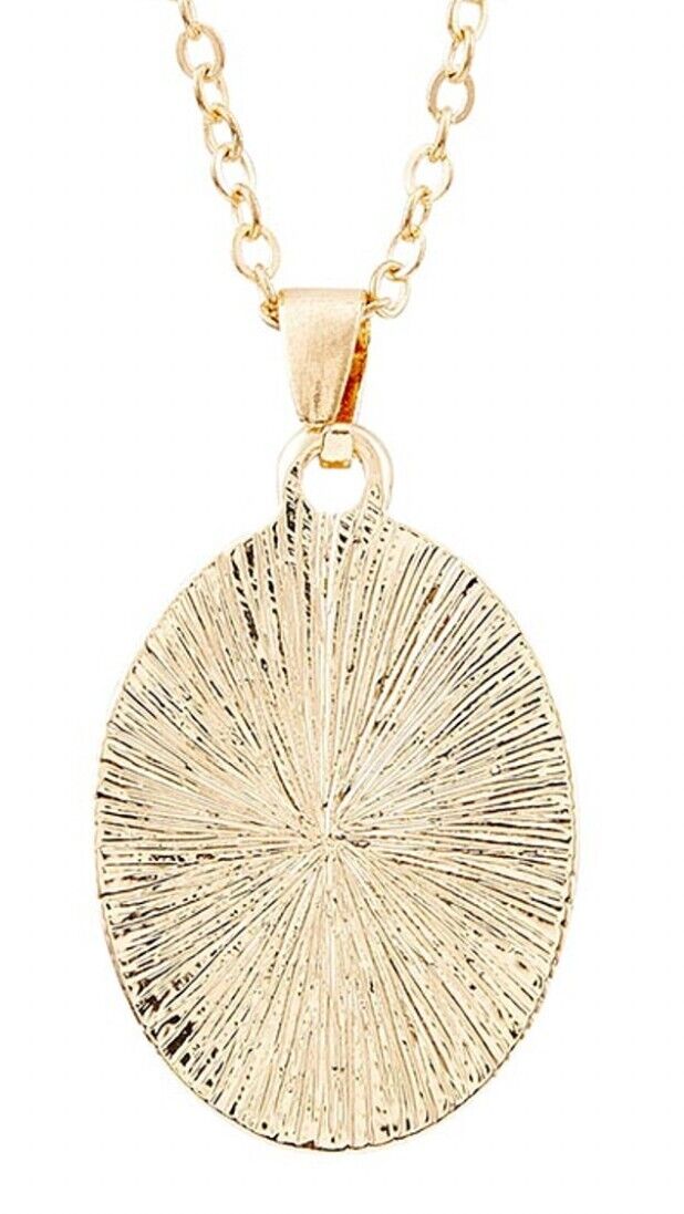 Our Lady of Guadalupe Gold tone Necklace, New #AB-076 - Bob and Penny Lord
