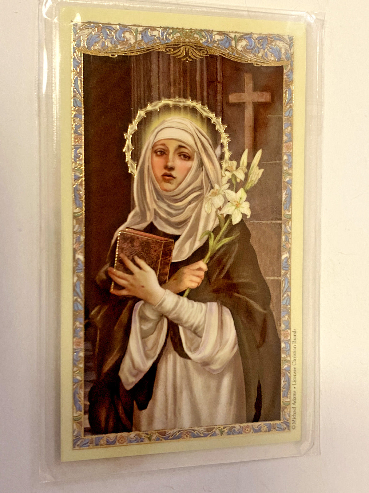 Saint Catherine of Siena Laminated Bio Card, New - Bob and Penny Lord