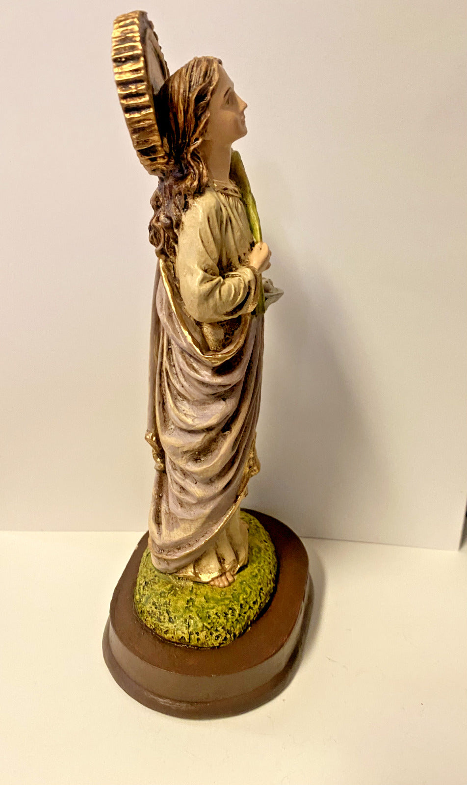 Saint Lucy  Hand Painted 8" Statue, New From Colombia #L015 - Bob and Penny Lord