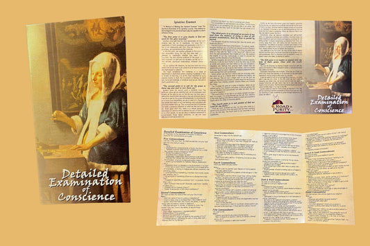 Detailed Examination of Conscience Folded Prayer Card