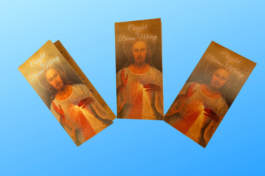 3 Pack Chaplet of Chaplet of Divine Mercy Bifold Prayer Card - Bob and Penny Lord