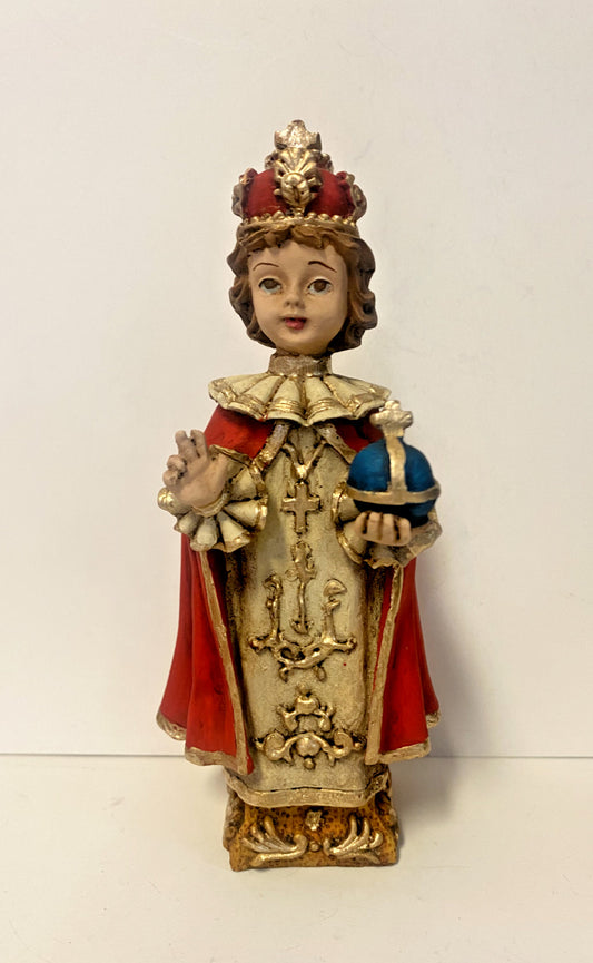 Infant Jesus of Prague Small Hand Painted  5" " Statue, New from Colombia #L010