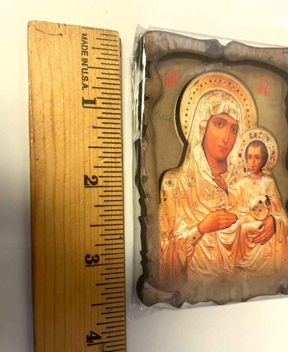 Virgin Mary & Child 3.50" Small Magnet, New from Jerusalem - Bob and Penny Lord
