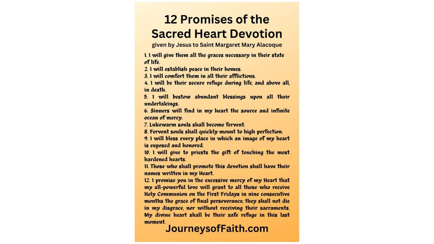 12 Promises of the Sacred Heart of Jesus - 10 Pack - Bob and Penny Lord