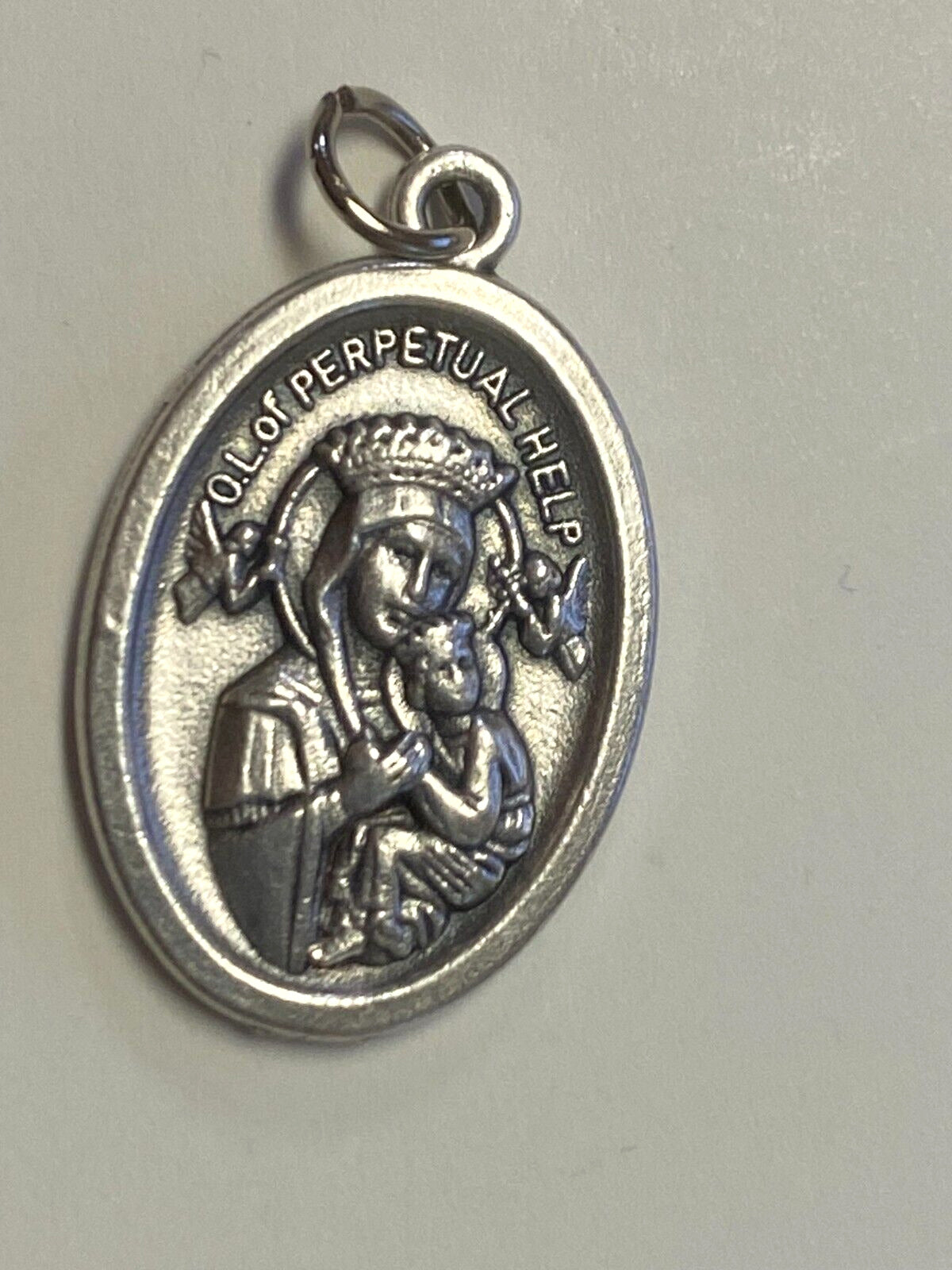 Saint Gerard Majella & Our Lady of Perpetual Help Silver tone Medal, New - Bob and Penny Lord