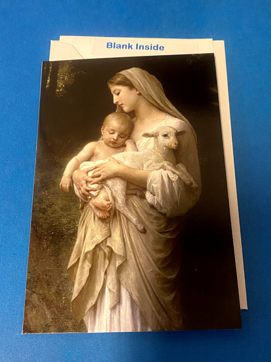 Blessed Mother with Child Blank Note Card w/envelope,New #025-4 - Bob and Penny Lord