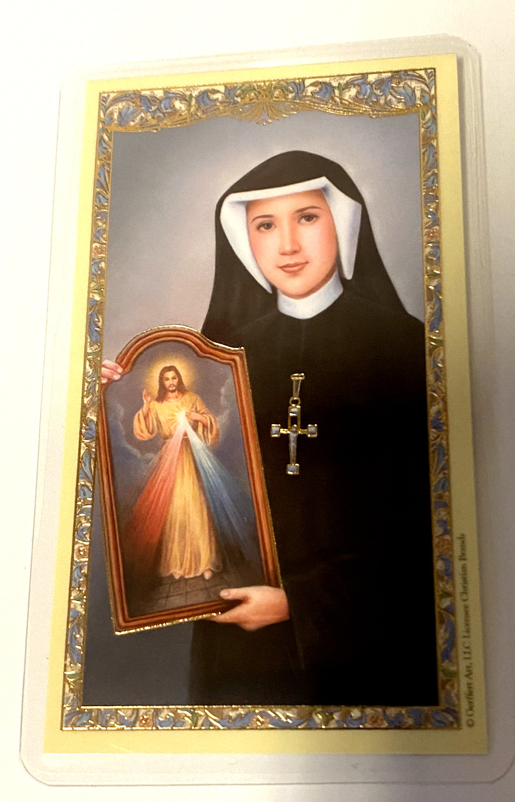 Saint Sister Faustina Laminated Prayer Card, New - Bob and Penny Lord