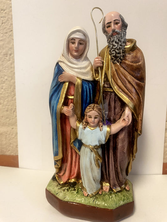 Sts. Anne & Joaquim Hand Painted 8" Statue, New From Colombia #L020 - Bob and Penny Lord