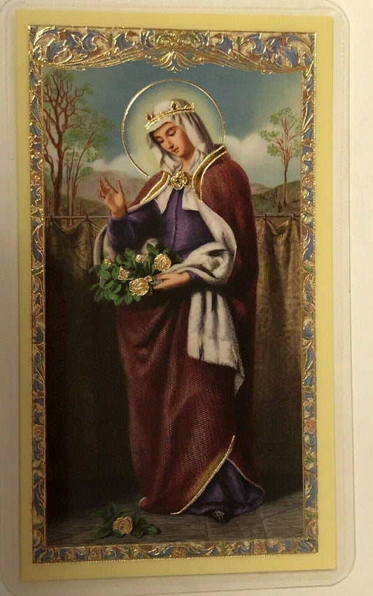 Saint  Elizabeth of Hungary,  Laminated Prayer Card, New - Bob and Penny Lord