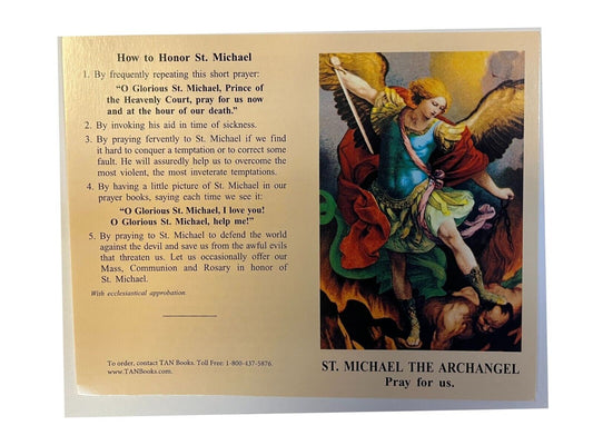 Saint Michael Prayer Card - Bob and Penny Lord