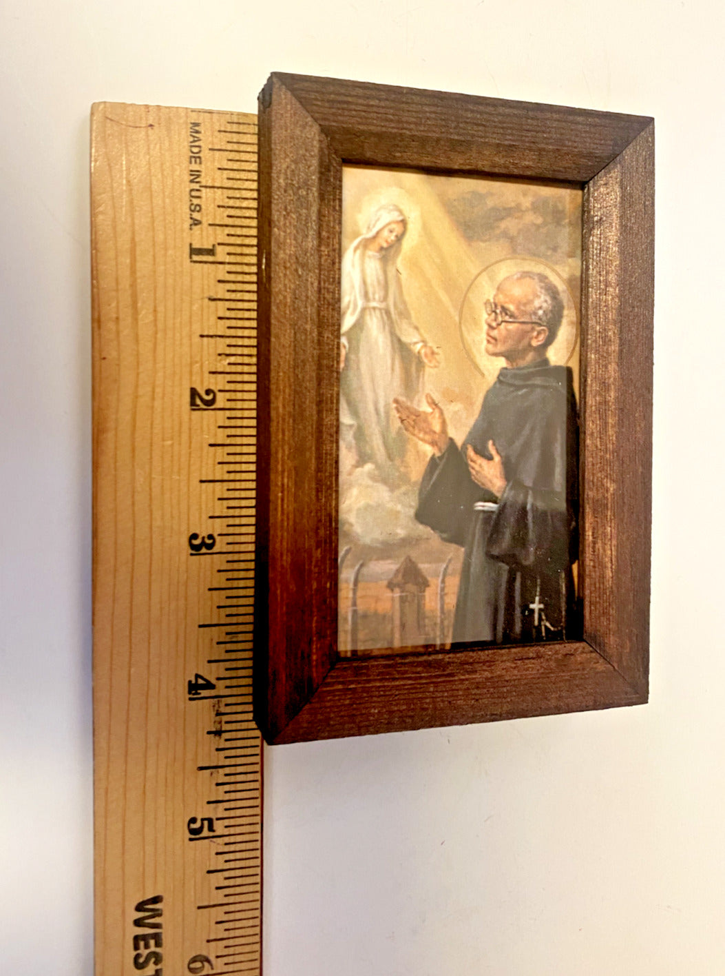 Saint Maximilian Kolbe,Small Framed Picture , New from Japan - Bob and Penny Lord