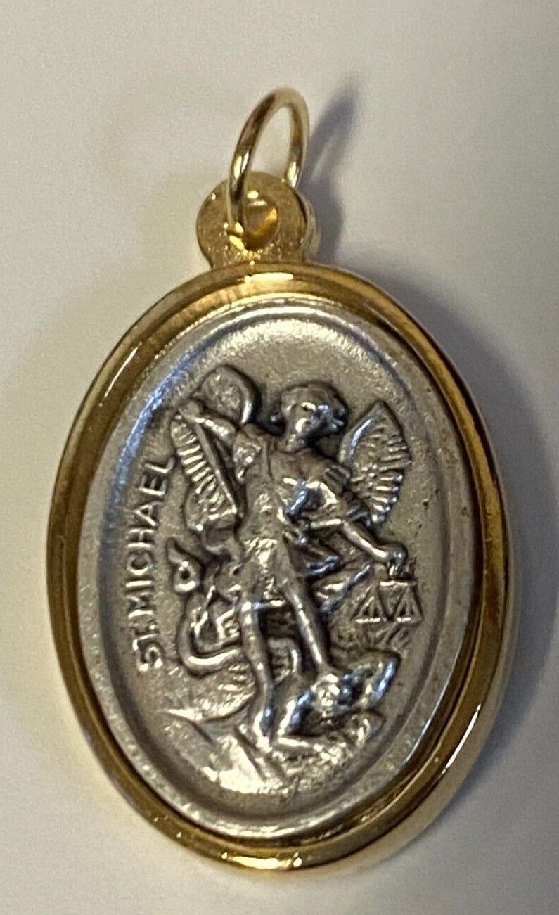 St Michael,Miraculous Medal & Our Lady of Guadalupe Gold/Silver tone Medal, New