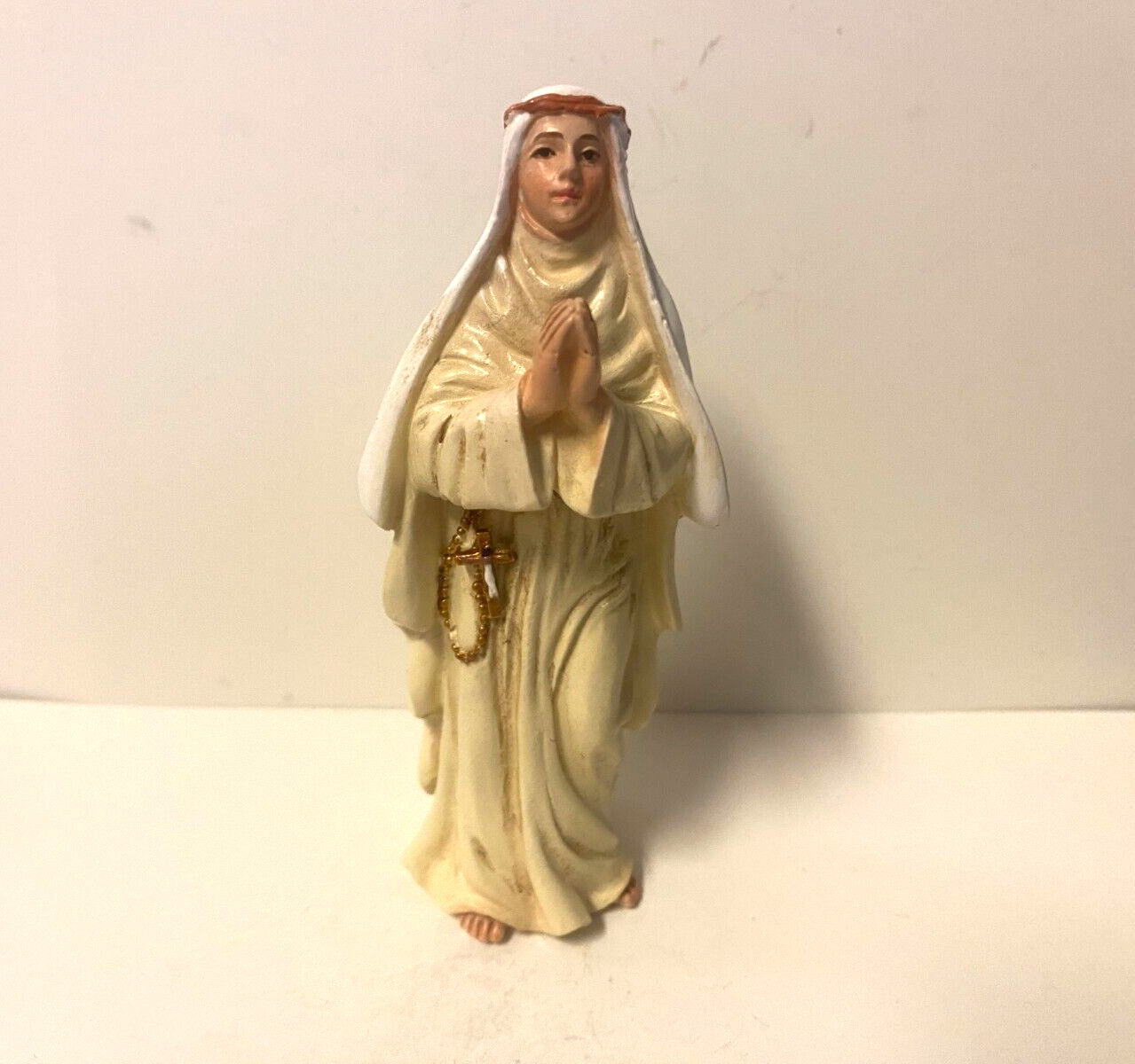 Saint Catherine of Siena Small 3.75"  Statue, Bio & Prayer Card, New #RM-