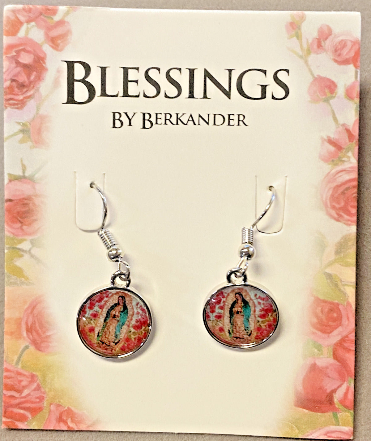 Our Lady of Guadalupe Dangle Earrings, New #AB-075 - Bob and Penny Lord