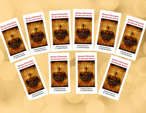 Surrender - Large Print Novena of Surrender to the Will of God Trifold Holy Card Packages