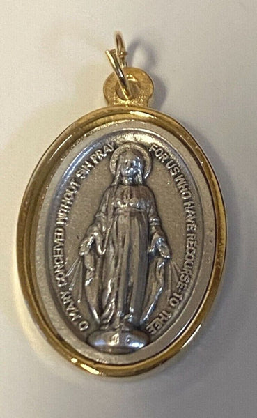 St Michael,Miraculous Medal & Our Lady of Guadalupe Gold/Silver tone Medal, New