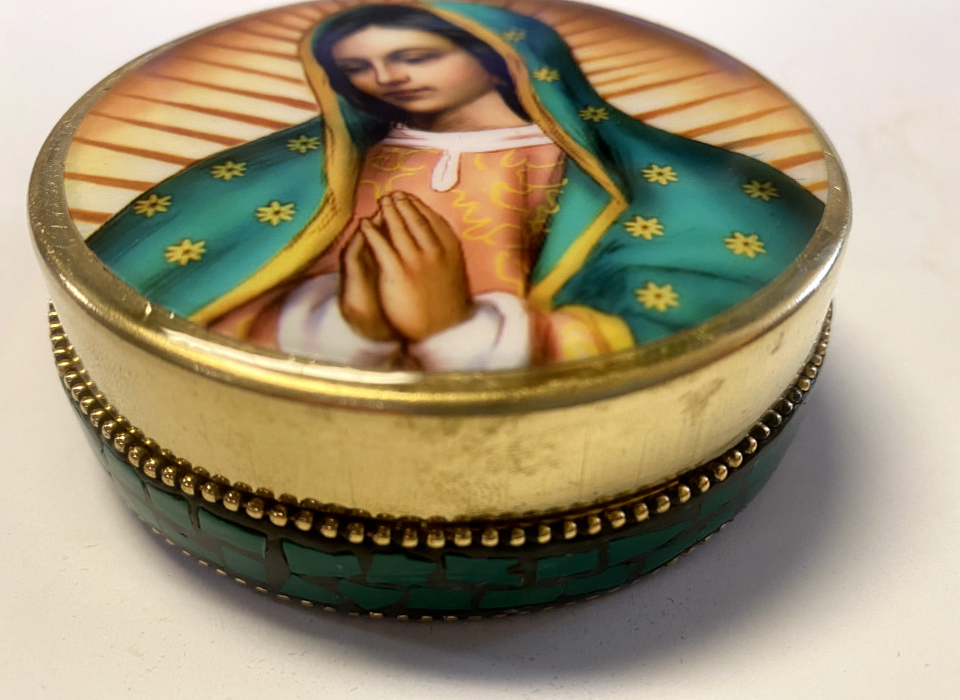 Our Lady of Guadalupe Large Rosary Tin, New - Bob and Penny Lord