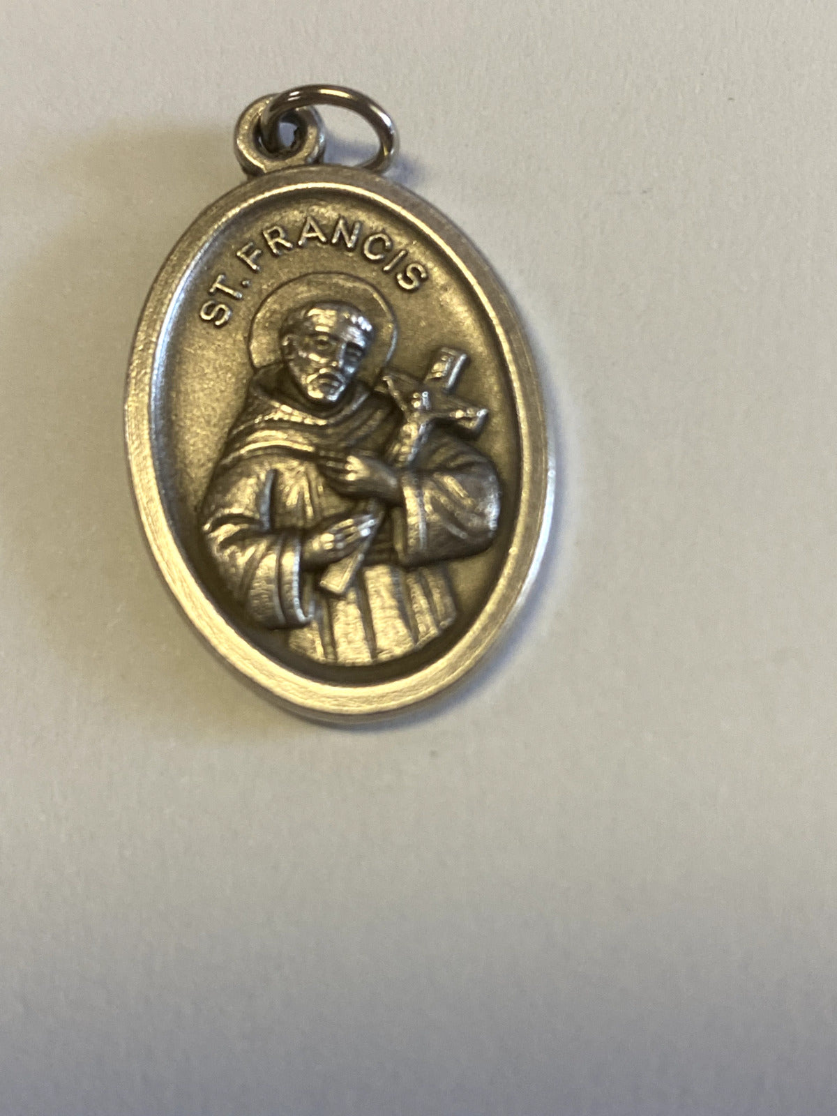 Saint Francis of Assisi Silver Tone Medal, New from Italy - Bob and Penny Lord
