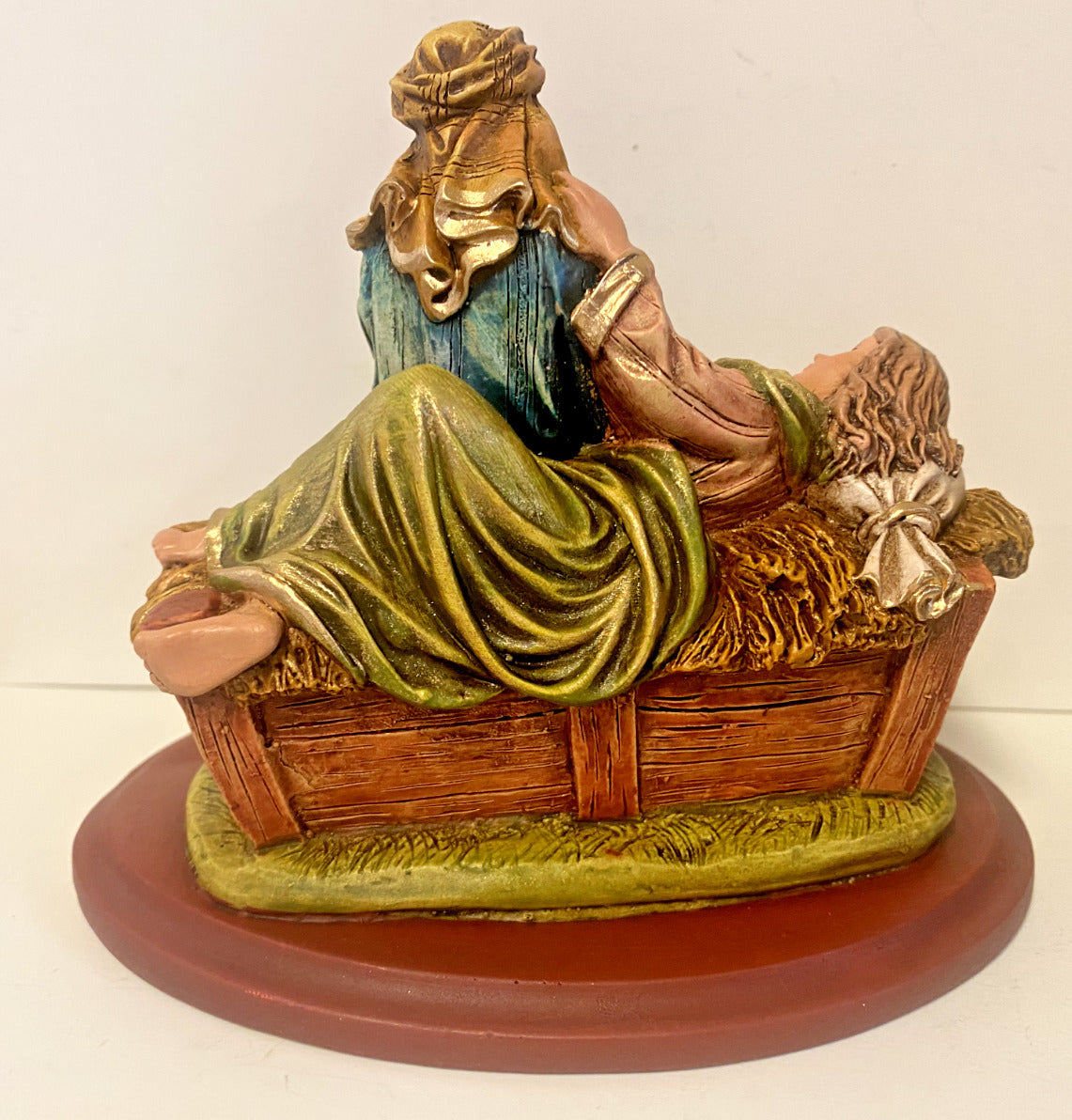 "Let Mum Rest" Holy Family  5.25"  Hand Painted Statue, New From Colombia #L021 - Bob and Penny Lord