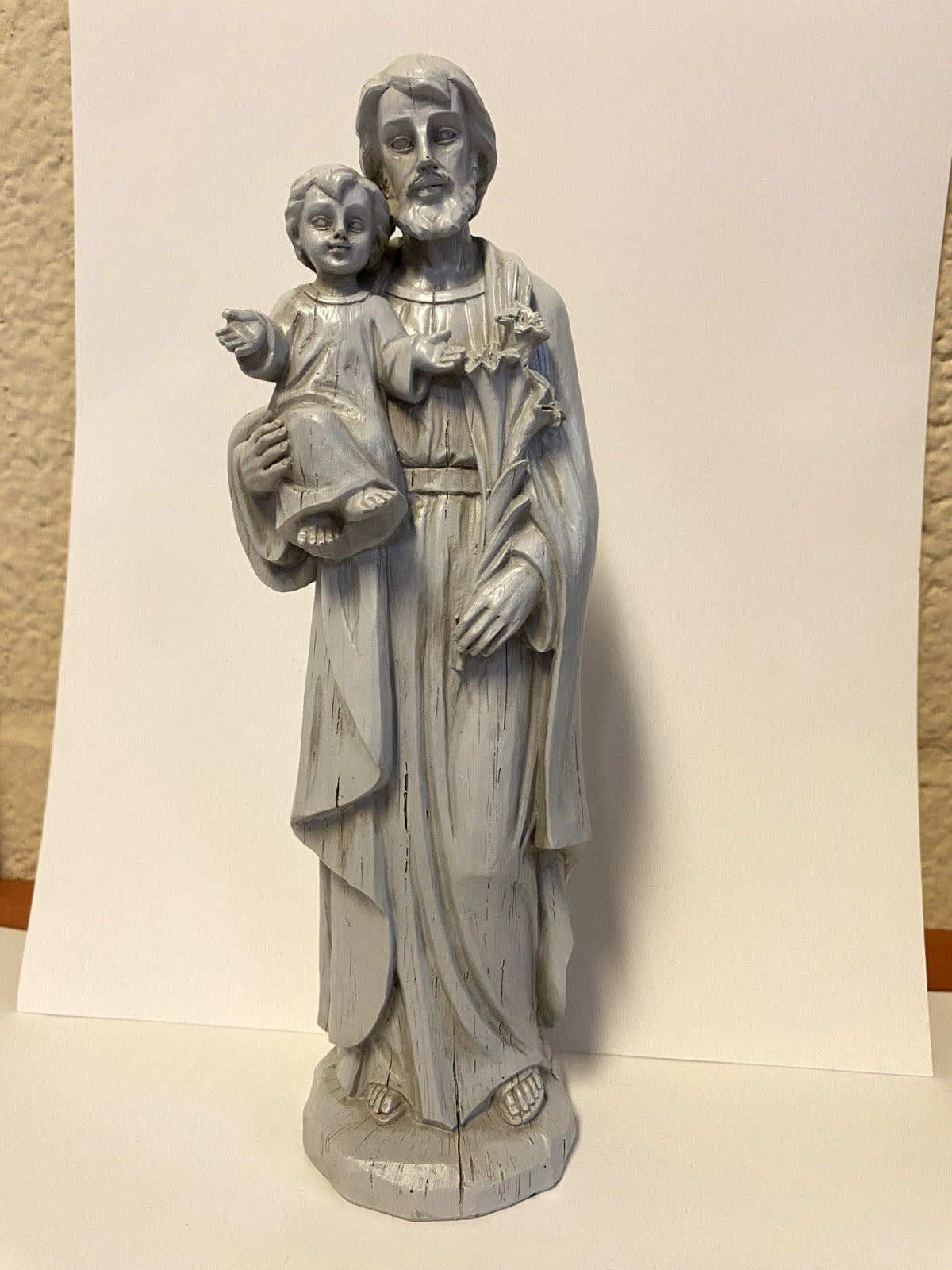 Saint Joseph with Child Stone Finish 8" Statue, New #AB-184 - Bob and Penny Lord
