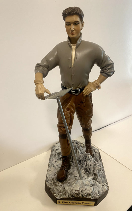 Blessed Pier Giorgio 11.5" hand painted statue,  New from Colombia #F009 - Bob and Penny Lord