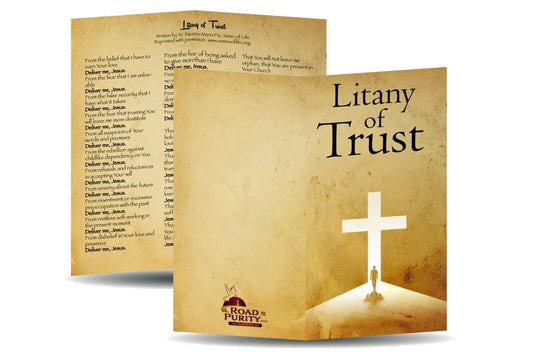 Litany of Trust Folded Prayer Card - Bob and Penny Lord