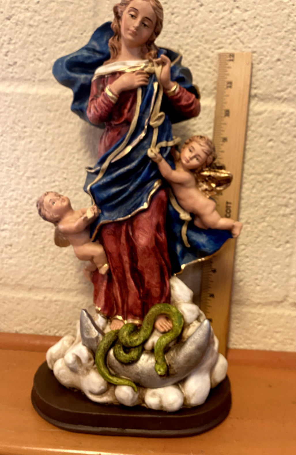 Our Lady Undoer (Untier) of Knots 13"  Hand Painted Statue, New from Colombia - Bob and Penny Lord