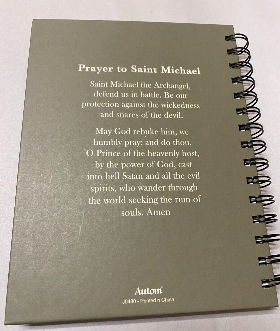 Saint Michael The Archangel Spiral Hard Cover Journal/Notebook, New - Bob and Penny Lord