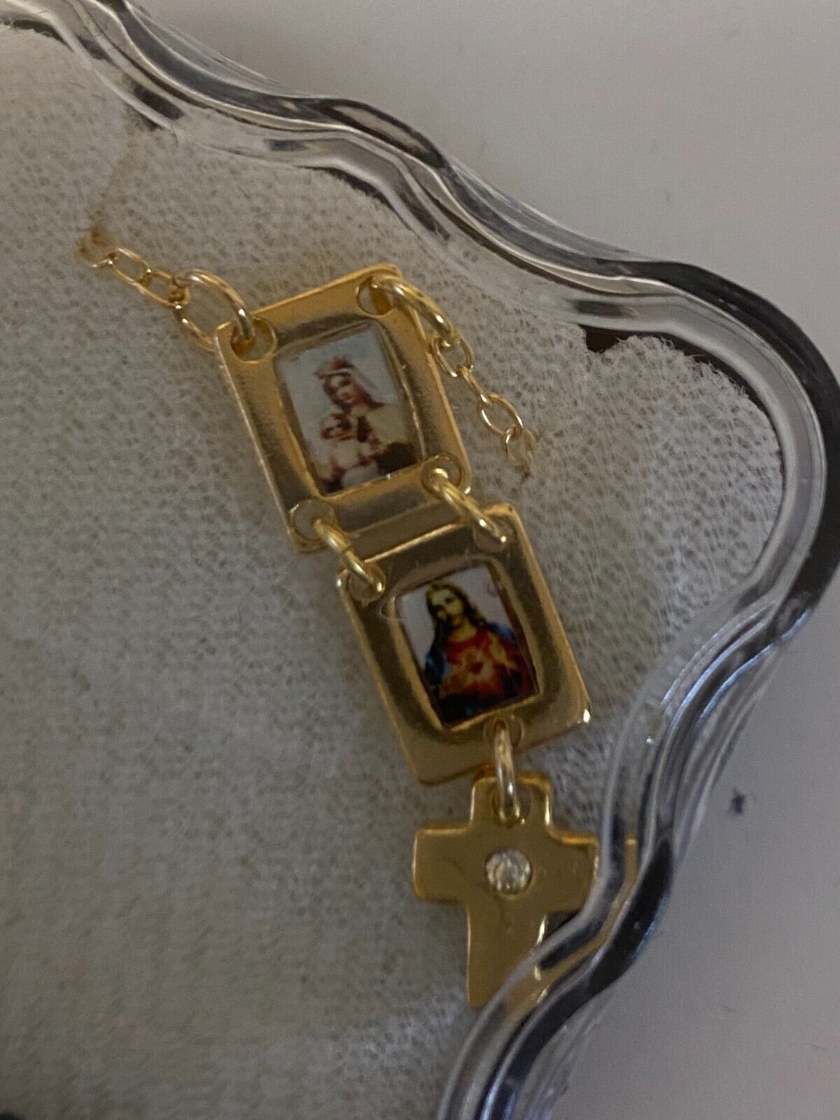 Sacred Heart & Our Lady of Mount Carmel Scapular with Tiny Pictures, New - Bob and Penny Lord