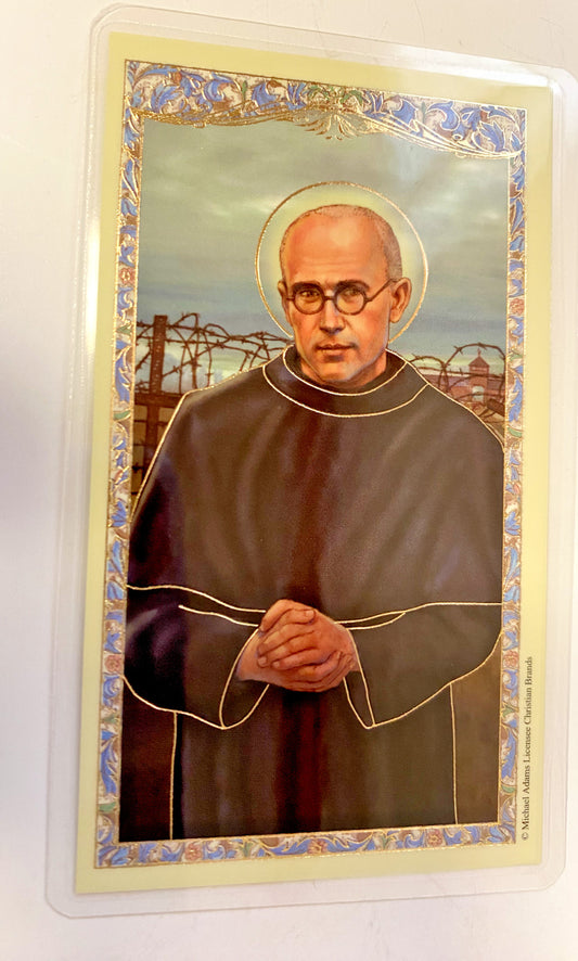 Saint Maximilian Kolbe,Laminated Prayer Card, New - Bob and Penny Lord