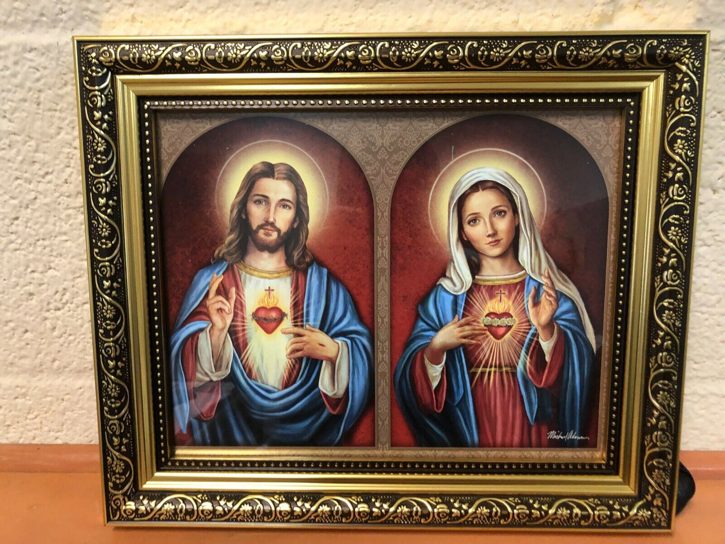 Sacred Heart of Jesus & Immaculate Heart of Mary Picture Frame, New - Bob and Penny Lord