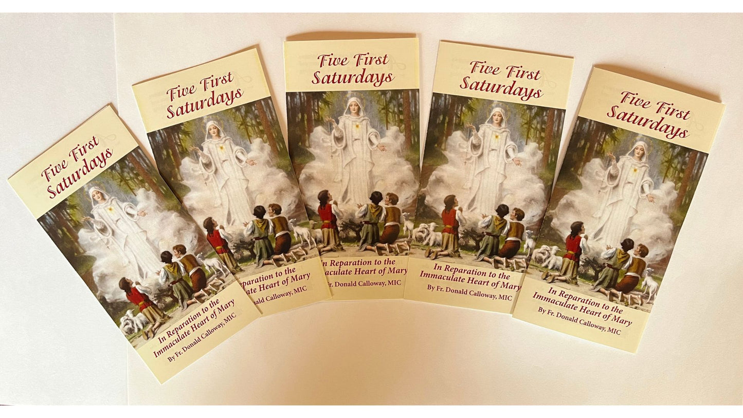 Five First Saturdays In Reparation to the Immaculate Heart of Mary 4 Panel Pamphlet - Bob and Penny Lord