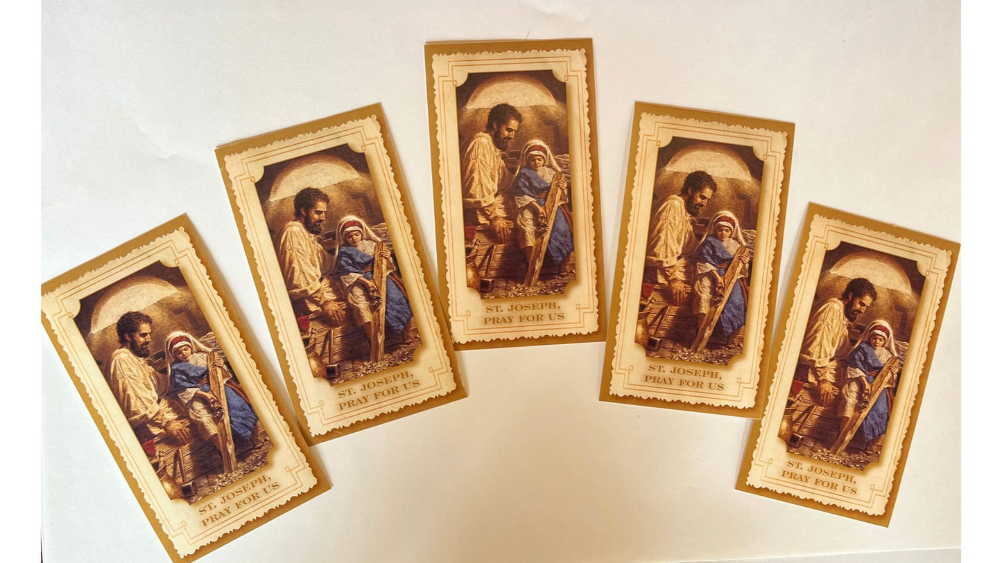 Saint Joseph Prayer Card with Novena - Bob and Penny Lord