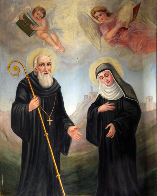 Saint Benedict and Saint Scholastica 8 by 10 Print - Bob and Penny Lord