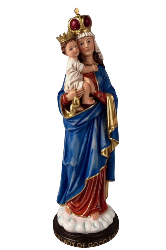 14 inch Our Lady of Good Remedy Statue hand made in Colombia - Bob and Penny Lord