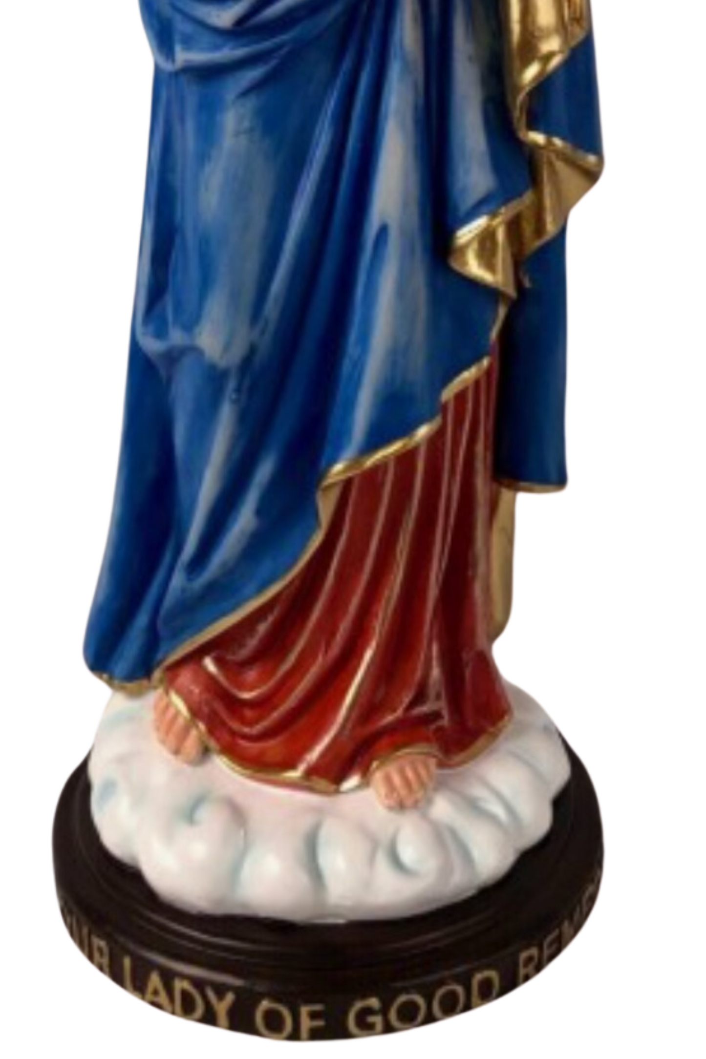 14 inch Our Lady of Good Remedy Statue hand made in Colombia - Bob and Penny Lord