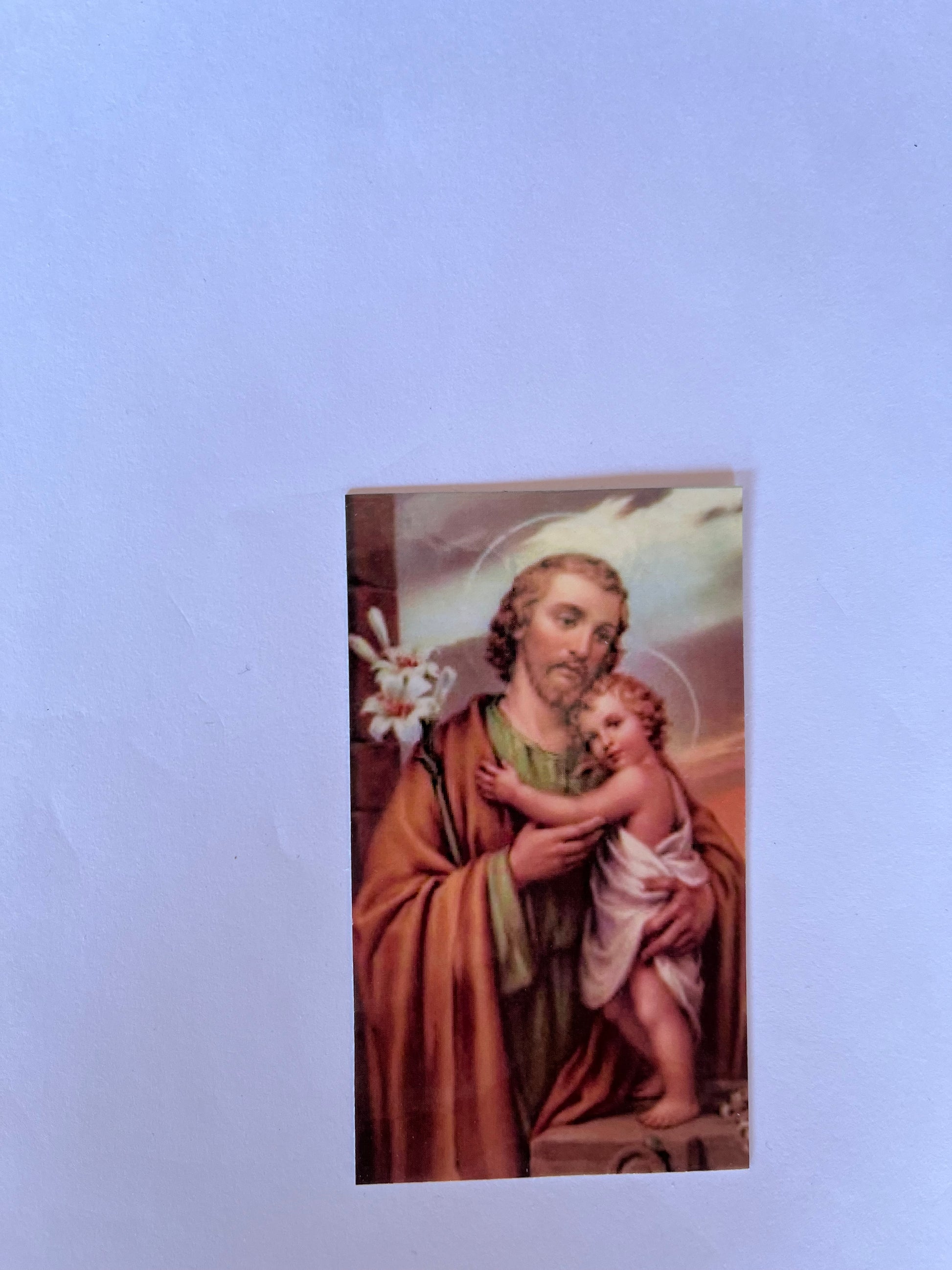 Saint Joseph Prayer Card, New /3 images to choose from - Bob and Penny Lord